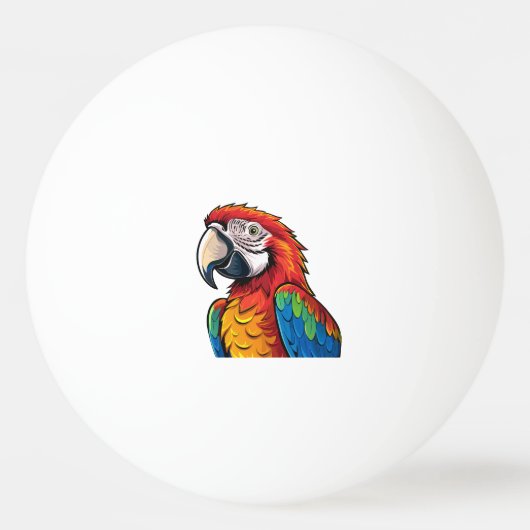 コンゴウインコ 卓球ボール (正面)