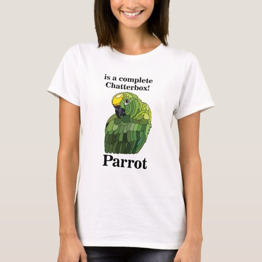 コンゴウインコ 鳥のペラペラおしゃべり 楽しい Tシャツ (正面)