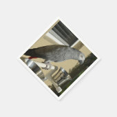 コンゴエレガントアフリカグレイ スタンダードカクテルナプキン (角)