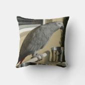 コンゴエレガントアフリカ産灰色オウムオンスタンド クッション (裏面)