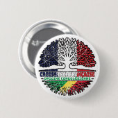 コンゴフランスのコンゴ国旗 缶バッジ (正面&裏面)