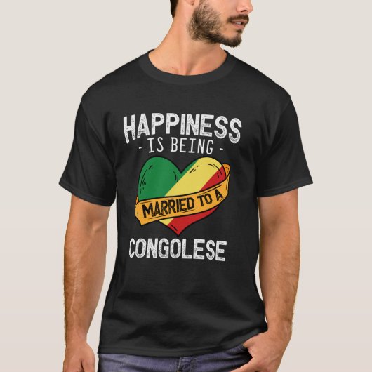 コンゴ人妻と結婚することが幸せです フ Tシャツ (正面)