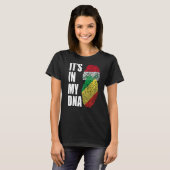 コンゴ共和国とイラクのミックスDNA国旗の伝統 Tシャツ (正面フル)