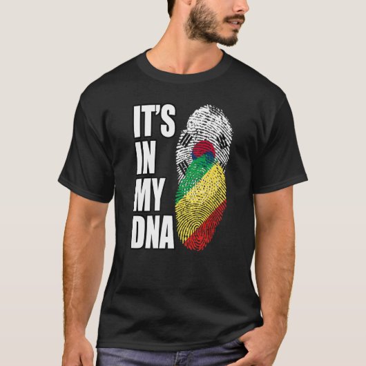 コンゴ共和国と韓国のミックスDNA Herita Tシャツ (正面)