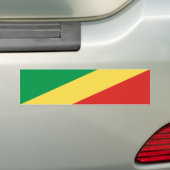 コンゴ共和国の国旗 バンパーステッカー (車上)