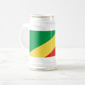 コンゴ共和国の国旗 ビールジョッキ (正面左)