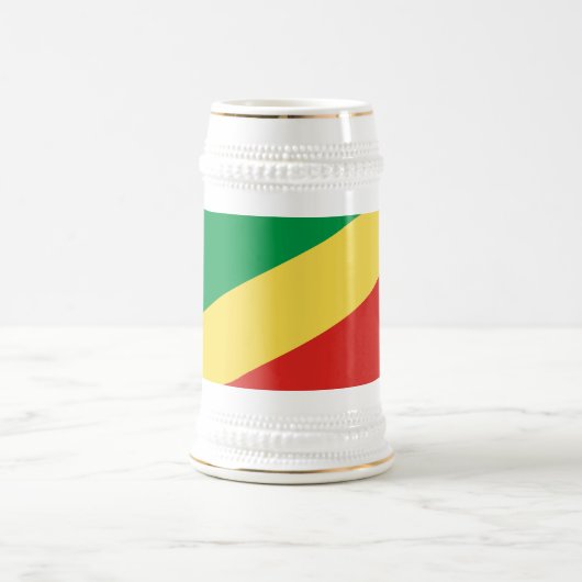 コンゴ共和国の国旗 ビールジョッキ (中央)