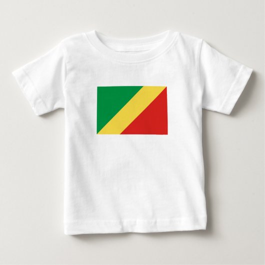 コンゴ共和国の国旗 ベビーTシャツ (正面)