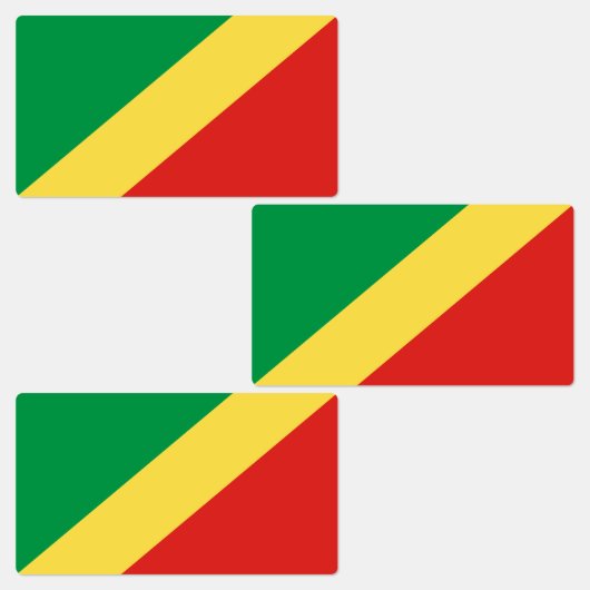 コンゴ共和国の国旗 ラベル (グループ)
