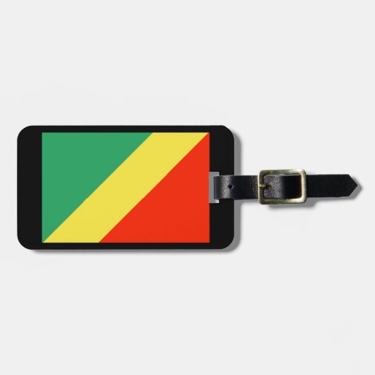 コンゴ共和国の荷物のラベル ラゲッジタグ (正面横)