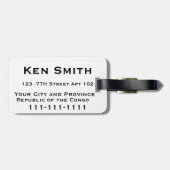 コンゴ共和国の荷物のラベル ラゲッジタグ (裏面横)