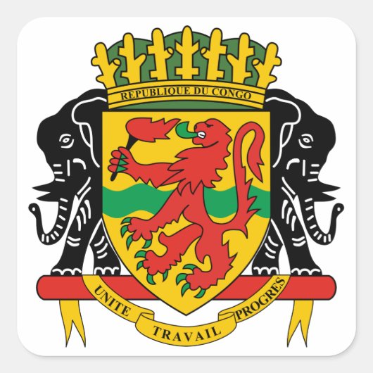 コンゴ共和国の象徴 スクエアシール (正面)