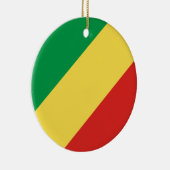 コンゴ共和国国旗 セラミックオーナメント (右)
