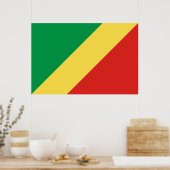 コンゴ共和国国旗 ポスター (キッチン)