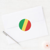 コンゴ共和国国旗 ラウンドシール (封筒)