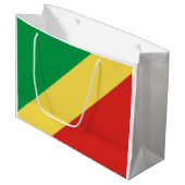 コンゴ共和国国旗 ラージペーパーバッグ (正面アングル)