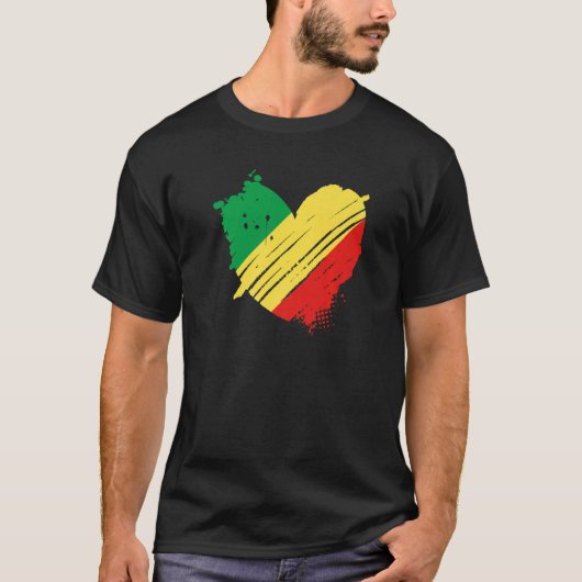 コンゴ共和国国旗I love Congo in my DNA Congol Tシャツ (正面)