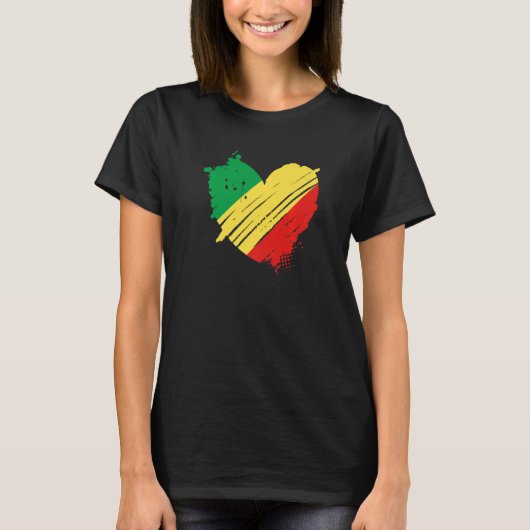 コンゴ共和国国旗I love Congo in my DNA Congol Tシャツ (正面)