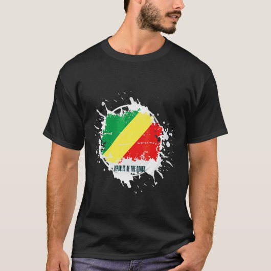 コンゴ共和国 スプラッシュ Tシャツ (正面)