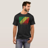 コンゴ共和国 フラグバーコード プレミアム Tシャツ (正面フル)