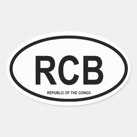 コンゴ共和国「RCB」 楕円形シール (正面)