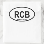 コンゴ共和国「RCB」 楕円形シール (バッグ)