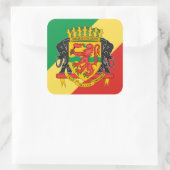 コンゴ国旗とコート・オブ・アームズ,コンゴ共和国 スクエアシール (バッグ)