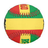 コンゴ国旗とコート・オブ・アームズ 野球ボール (裏面)