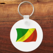 コンゴ国旗のキーチェーン キーホルダー (正面)