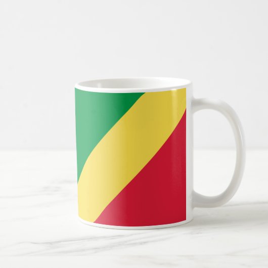 コンゴ国旗のセラミックマグカップ コーヒーマグカップ (右)