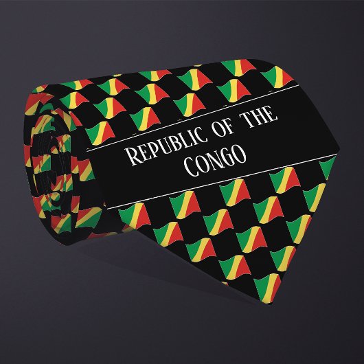 コンゴ国旗のパターン ネクタイ