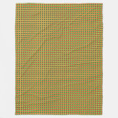 コンゴ国旗のパターン フリースブランケット (正面)