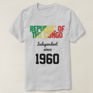 コンゴ国旗の独立性お祝い Tシャツ