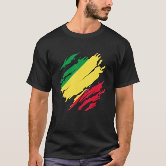 コンゴ国旗1 Tシャツ (正面)