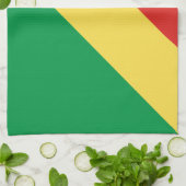 コンゴ国旗 キッチンタオル (折り畳み)