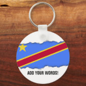コンゴ国旗 キーホルダー (正面)