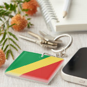 コンゴ国旗 キーホルダー (正面右)