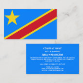 コンゴ国旗、コンゴ民主共和国国旗 名刺 (正面/裏面)