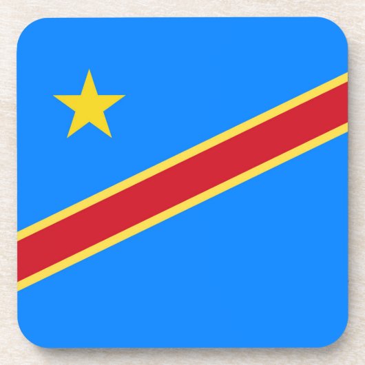 コンゴ国旗 コースター (正面)