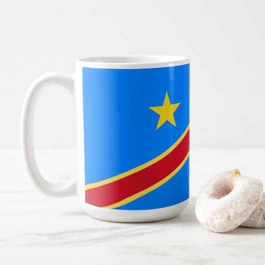 コンゴ国旗 コーヒーマグカップ (ドーナツ)