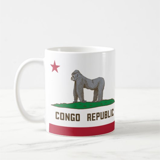 コンゴ国旗 コーヒーマグカップ (左)