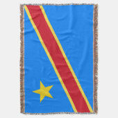 コンゴ国旗 スローブランケット (正面縦)