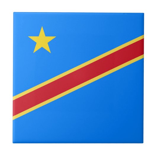コンゴ国旗 タイル (正面)