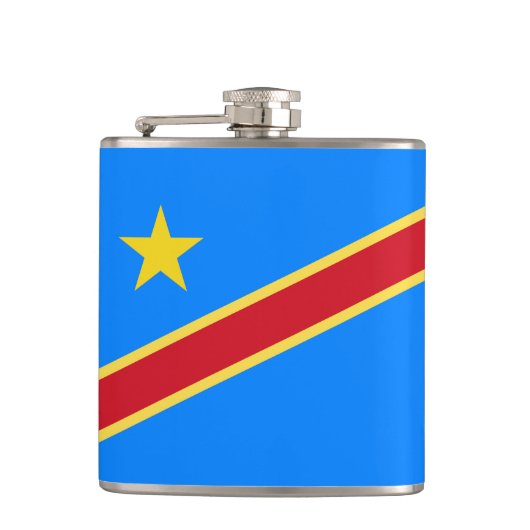 コンゴ国旗 フラスク (正面)
