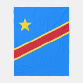 コンゴ国旗 フリースブランケット (正面)