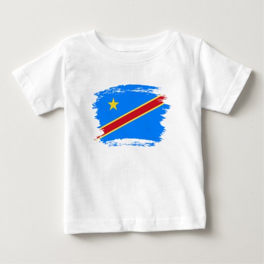 コンゴ国旗 ベビーTシャツ (正面)