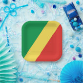 コンゴ国旗 ペーパープレート (パーティー)