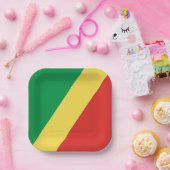 コンゴ国旗 ペーパープレート (パーティー)