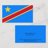 コンゴ国旗 名刺 (正面/裏面)