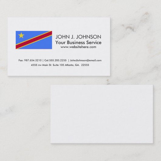 コンゴ国旗 名刺 (正面/裏面)